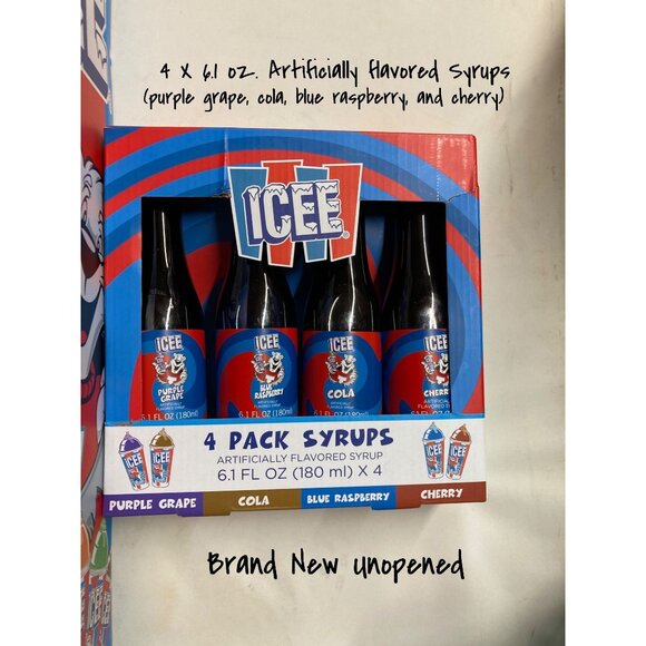 ICEE Home Slushie Maker with 4 Syrup Packs - New Ice Machine In Box - Picture 9 of 9